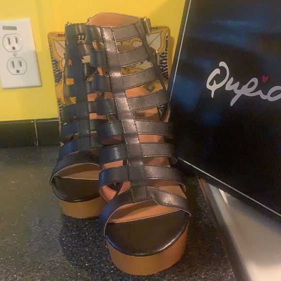 Qupid Black Sandals NWT (last pair available Sz 6.5) - Picture 7 of 10